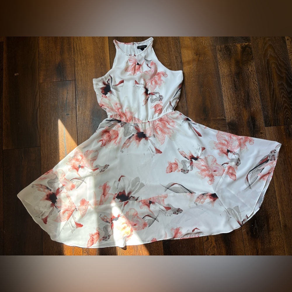 White House Black Market - Floral Halter High-Low Dress - 8